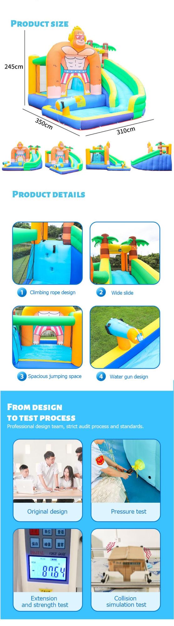 Custom Slide Pool Inflatable Bouncer Castle for Children