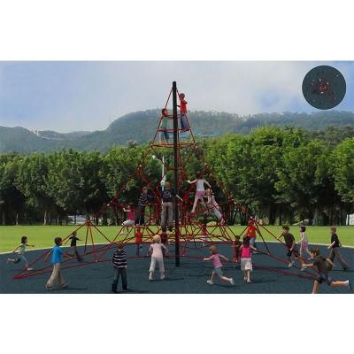 Amusement Park Outdoor Steel Wire Rope Climbing Nets Spider Tower for Kids