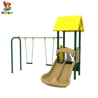 Amusement Park Indoor Garden Kids Plastic Slide Outdoor Children Playground Equipment with Swing