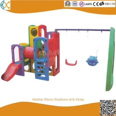 Outdoor Plastic Playhouse with Swing