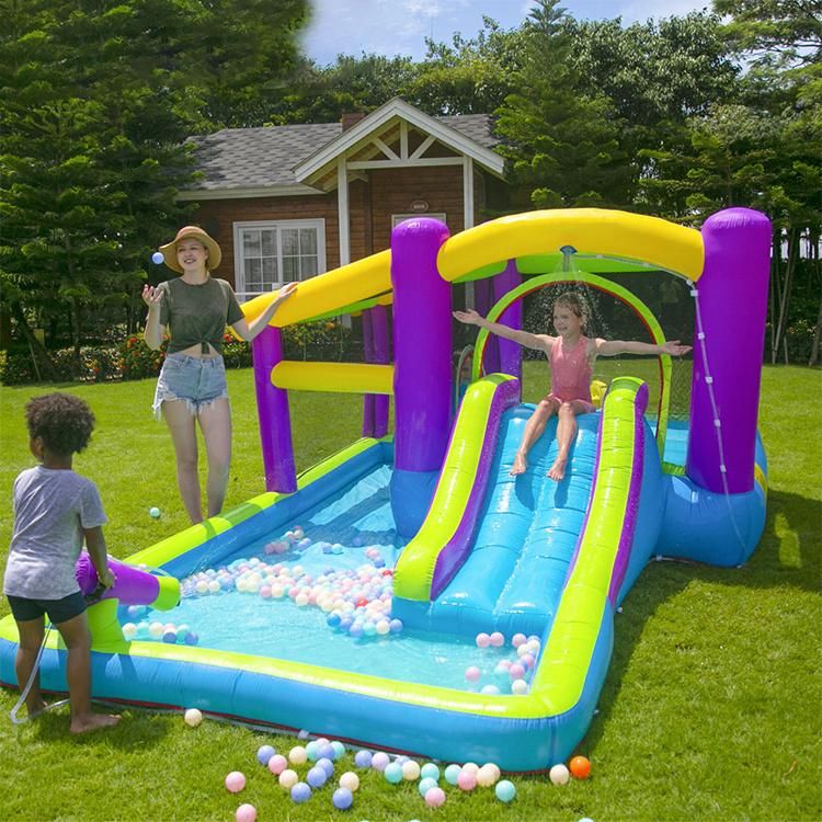 Inflatable Bouncer with Slide and Pool for Kids