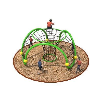 Outdoor Large Climbing Frame Kids Expand Training Metal Geometric Climber with Ropes