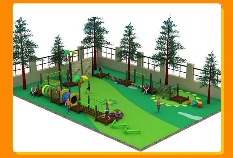 Kids Outdoor Bridge Gym Expand Training Equipment Climbing Wall Rope Tunnel