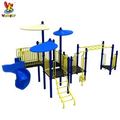 Kids Combination of Slide and Monkey Bars Used Outdoor Playground Activities Equipment