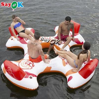 Large 4 Person PVC Swimming Board Inflatable Flotation Board for Water Games