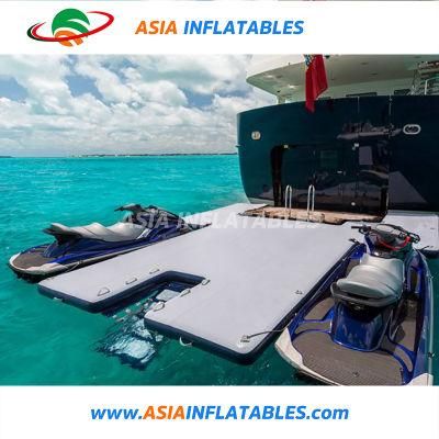 Drop Stitch Material Floating Jet Ski Platform, Inflatable Seabob Dock, Water Platform for Yacht