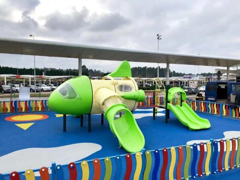 Outdoor Big Plastic Slides Commercial Playground Equipment Rope Playground Equipment