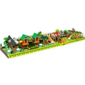 Custom Jungle Theme Children Plastic Indoor Playground with House and Slide