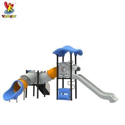Space Model Playground Outdoor Plastic Slide Equipment for Children