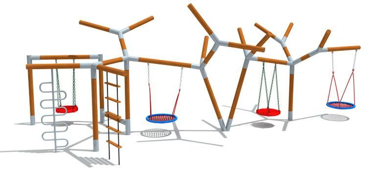 High Quality Large Outdoor Playground Swing Equipment for Children