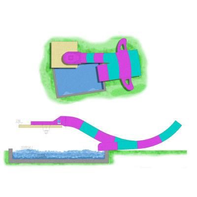 Fiberglass Mini Gyration Water Slide for Family with SGS (LC-WS11)