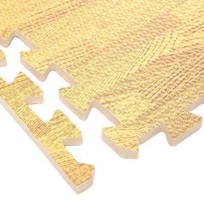 OEM Sound Insulation Anti-Skid Wood Grain EVA Puzzle Interlocking Flooring Mat
