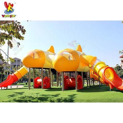 Double Air Plane Modular Plastic Slide Playsets Amusement Park Rides Children Outdoor Playground Equipment for Preschool