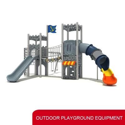 Amusement Park Kids Plastic Outdoor Playground Equipment with Swing and Slide