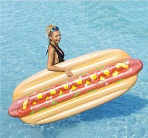 Factory Popular New Design Food Water Play Mattress Swimming PVC Inflatable Pool Hamburger Float