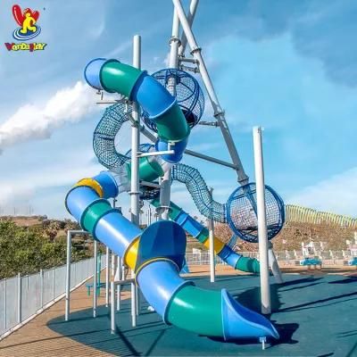 Kids Large Plastic Slide Amusement Park Play Ground Ball Tower Outdoor Children Playground Equipment