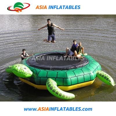 Cheap Inflatable Turtle Water Trampoline, Commercial Jumping Trampoline Water Toy for Sale