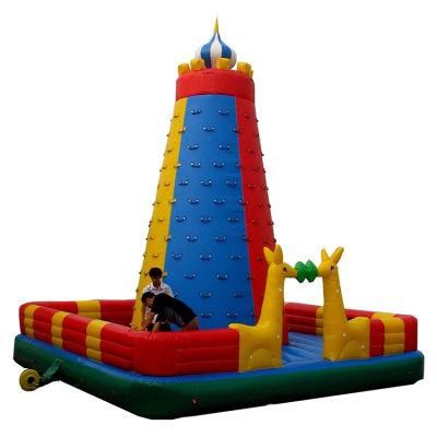 Outdoor Amusement Park Rock Inflatable Climbing Wall with Best Quality