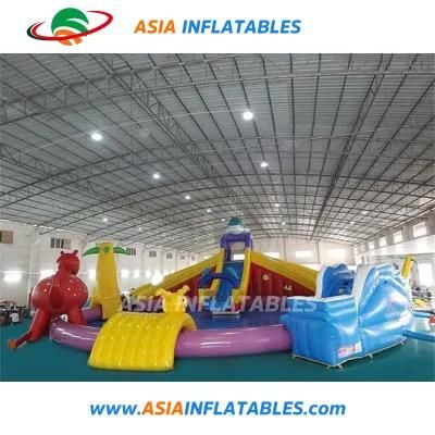 Inflatable Water Combo Dolphin Water Park Slide with Pool