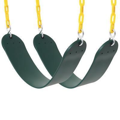 Playground Swing - Outdoor Chain Seat Swing - Heavy Duty Plastic Coated Chain Esg16253