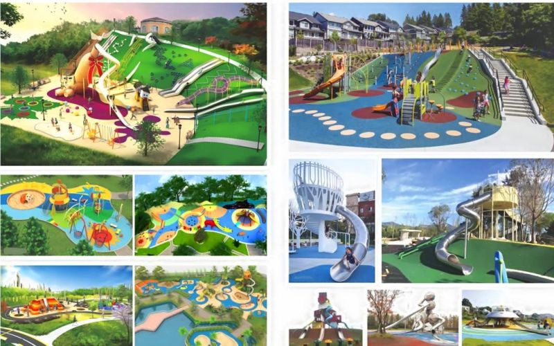 Outdoor Park Scenic Children′s Playground Equipment Stainless Steel Slide 23G