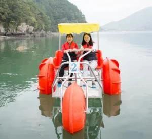 Durable Anti-Corrosion Water Bike Pedal Boats 3 Big Wheels Water Tricycle Pedal Bike