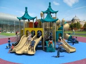 Plastic Material and Outdoor Playground Type Kids Play Equipment Slides (HD16-046A)