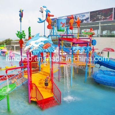 Fiberglass Water Park House with Children Water Slide for Sale