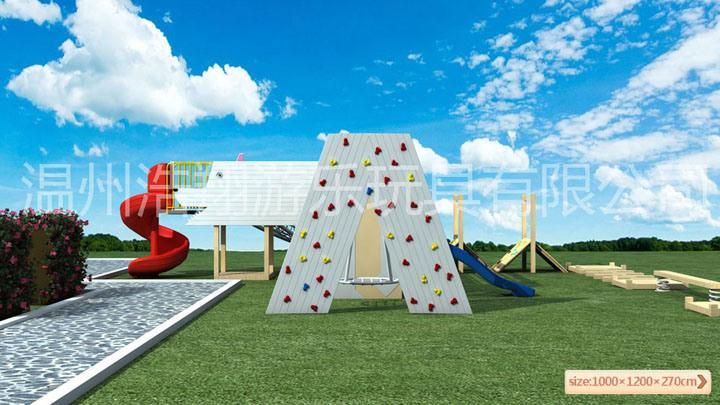 Backyard Outdoor Adventure Wooden Playground for Kids