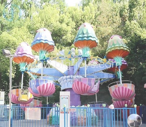 Outdoor Game Rotary Swing Happy Turntable Jelly Fish Rides Happy Jellyfish Rides for Kids and Adults