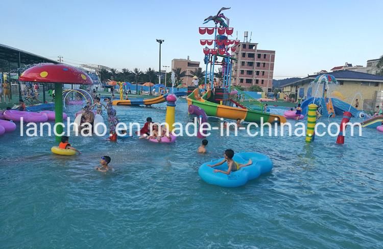 Children Water Park Playground with Fiberglass Water Slide