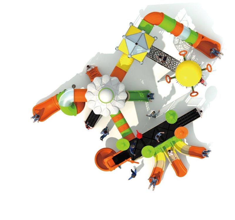 Sports Series Outdoor Big Playground Equipment Kids Climbing Slide