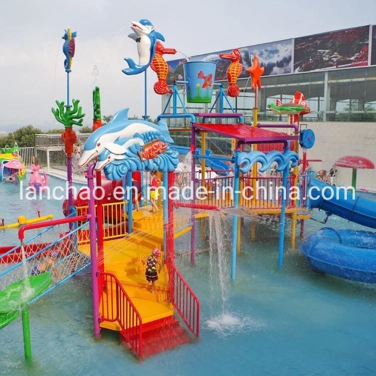 Oceanic Water House Kids Outdoor Playground Splash Theme Park Equipment