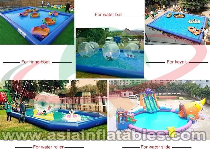 Portable Square Customized Rainbow Inflatable Swimming Pool