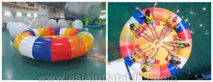 Inflatable Spinning UFO Disco Boat Towable Tube for Water Games