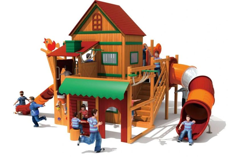 Newest Wooden Outdoor Playground