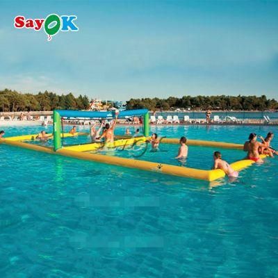 Yellow Airtight Inflatable Volleyball Court, Inflatable Volleyball Court with Water for Large Swimming Pool