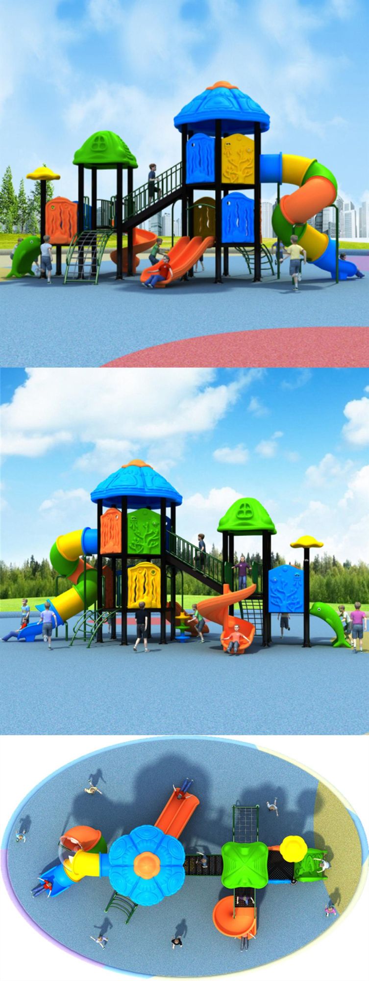 Children′s Community Outdoor Playground Slide Indoor Amusement Park Equipment 501b