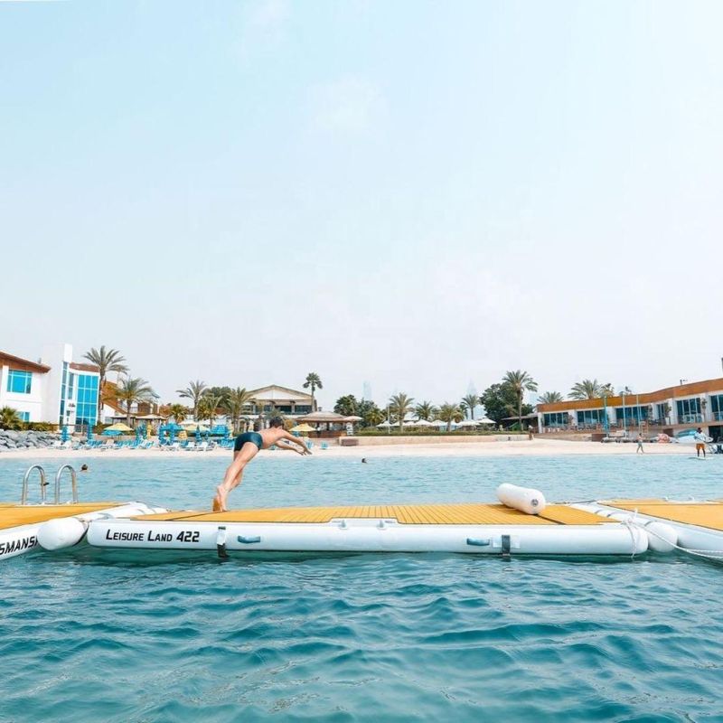 Custom Inflatable Jetski Dock, Inflatable Water Floating Island Pontoon Platform for Yacht