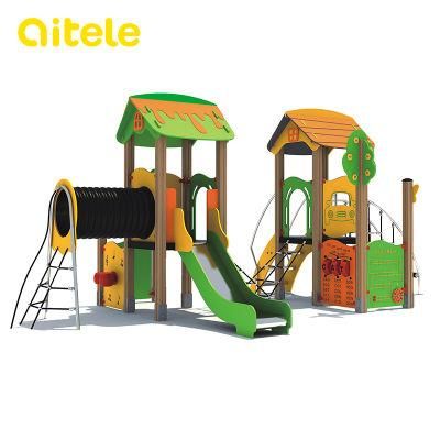 Outdoor Playground Equipment Children Playground Slide with HDPE (PE-22201)