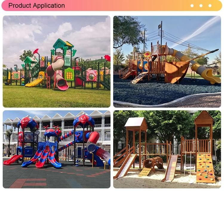 Outdoor Slides Big Size Two Floors Environmental Protection PE Board Material for Children Age Differences