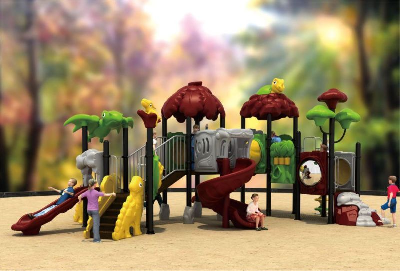 Cuty Animal Outside Playground Equipment with Slides