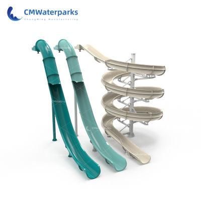 OEM Hotels &amp; Resorts Spiral Slides Straight Slides for Commercial Use