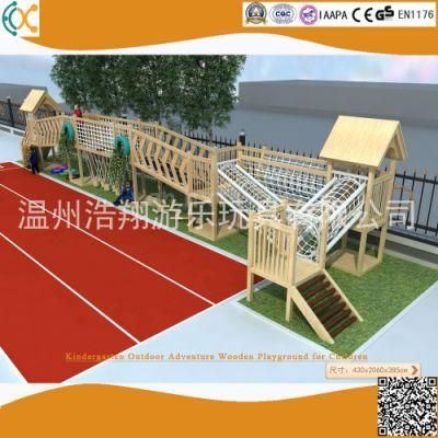 Kindergarten Outdoor Adventure Wooden Playground for Children