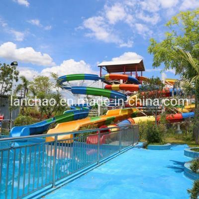 Amusement Equipment Water Park FRP Spiral Combined Slide