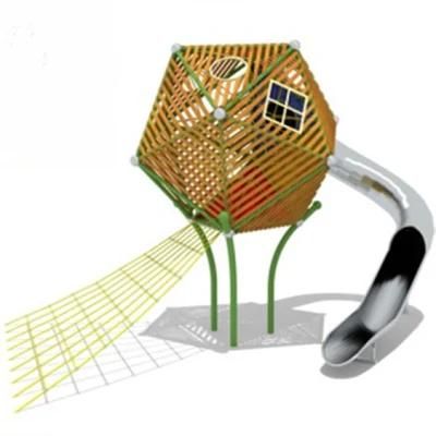 Park Kids Outdoor Playground Bird Nest Climbing Net Slide Equipment