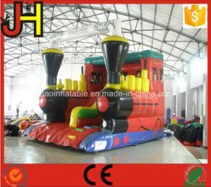 New Design Inflatable Train Bouncer Slide Castle House Game for Kids