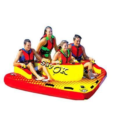 Factory Price Triangle Water Ski Boat PVC 4 Person Water Inflatable Flying Tugboat