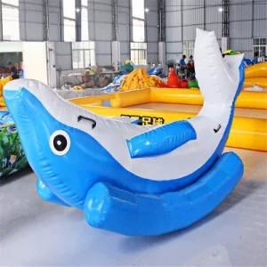 Wholesale Price Dophin Inflatable Water Seesaw Toy for Water Park