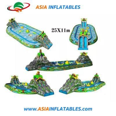 Amusement Inflatable Water Park with Slide, Inflatable Pool Water Park